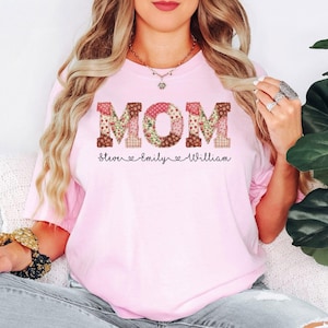 Comfort Colors® Personalized Mom Shirt, Custom Kids Names Shirt, Mother Gift Shirt, Mama Shirt, Mothers Day Shirt, Print Only — Not a Patch image 3