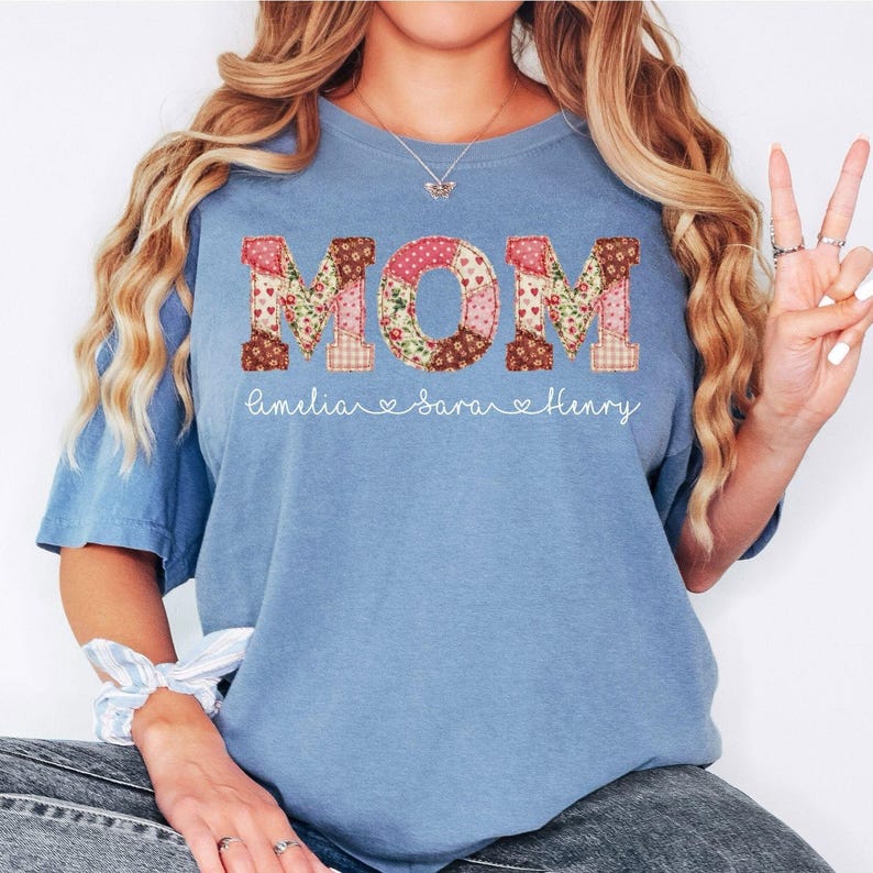 Comfort Colors® Personalized Mom Shirt, Custom Kids Names Shirt, Mother Gift Shirt, Mama Shirt, Mothers Day Shirt, Print Only — Not a Patch image 6