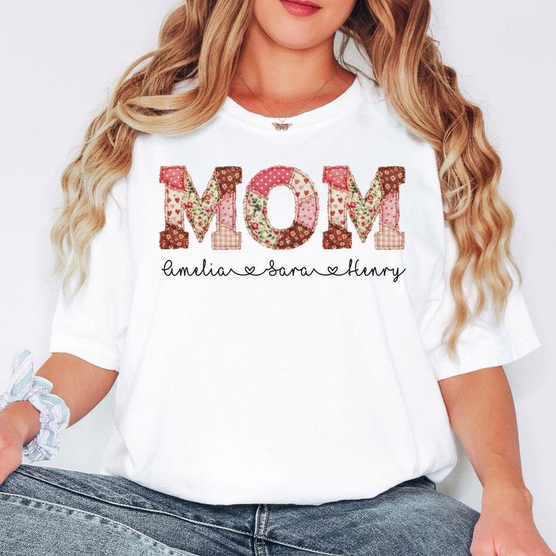 Comfort Colors® Personalized Mom Shirt, Custom Kids Names Shirt, Mother Gift Shirt, Mama Shirt, Mothers Day Shirt, Print Only — Not a Patch image 4