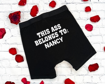 Valentine's Day Gift for Him, Custom Personalized Underwear Gift for Boyfriend, Valentine's Day Boxer, Funny Valentine's Gift for Husband