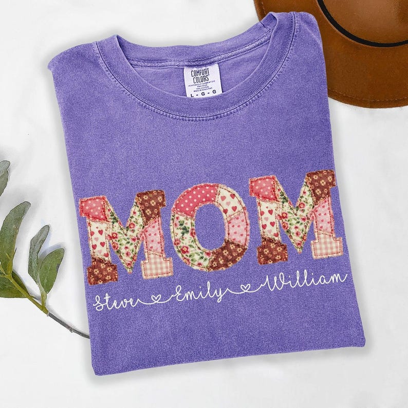 Comfort Colors® Personalized Mom Shirt, Custom Kids Names Shirt, Mother Gift Shirt, Mama Shirt, Mothers Day Shirt, Print Only — Not a Patch image 10