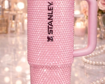 Stanley Cup con strass rosa e tappo a ribalta da 30 once