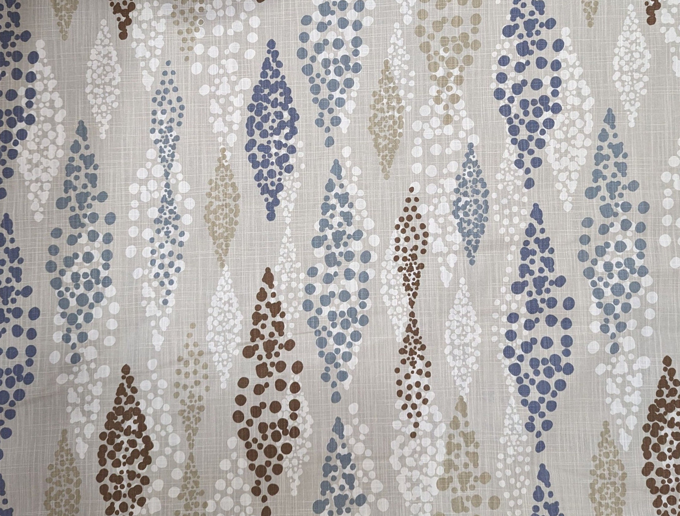 Blue and Brown Dots Upholstery Fabric, Premier Prints Angelo River Way ...