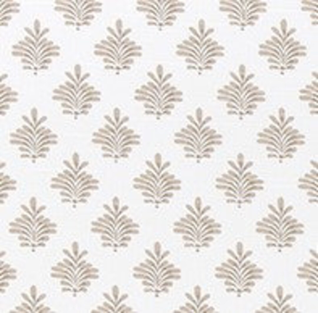 Block Print Floral Fabric by the Yard Upholstery Fabric Etsy