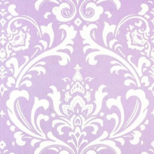 Lavender Damask Upholstery Fabric, Ozbourne Wisteria Fabric by the Yard, Premier Prints, Home Decor, Upholstery Drapery, Purple, 5 Colors