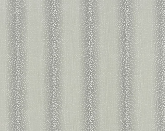 Animal Print Fabric, Cotton Slub Canvas, Gray & White Stripe, Premier Prints Antelope French Grey, Upholstery, Drapery, Fabric By the Yard