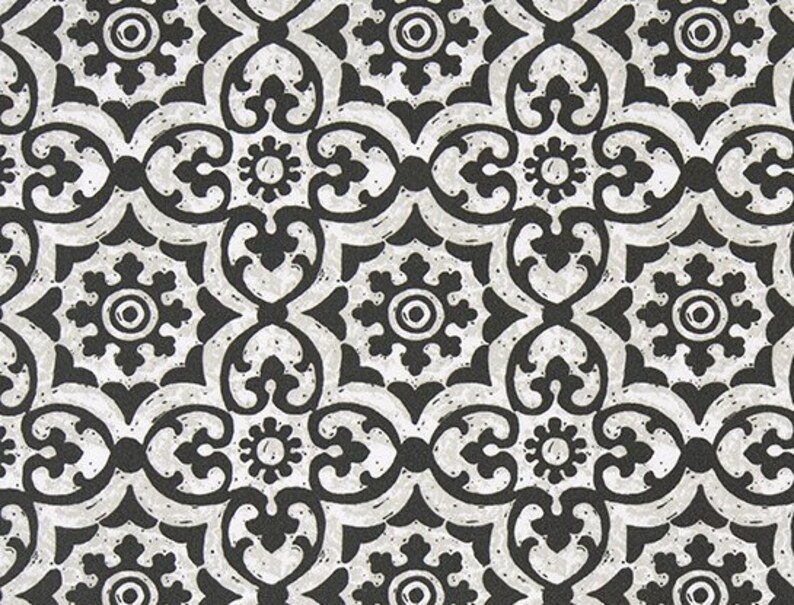 Black Outdoor Upholstery Fabric, Premier Prints Athens Matte, Fabric by the Yard, Spun Polyester, UV Pigments, Modern, 54", Patio Furniture image 3