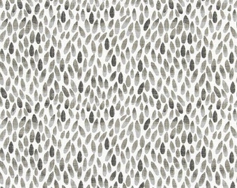 Black and Gray Outdoor Fabric, Shades of Grey, Charcoal Lotus Petals, Premier Prints Lotus Matte, or Color Choice, UV Polyester Fabric