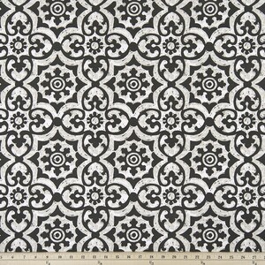 Black Outdoor Upholstery Fabric, Premier Prints Athens Matte, Fabric by the Yard, Spun Polyester, UV Pigments, Modern, 54", Patio Furniture image 2