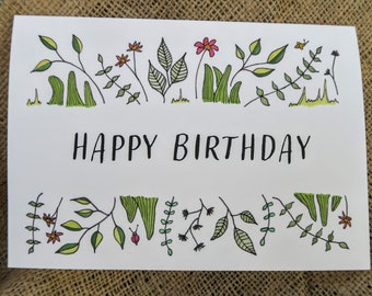 5x7 "Happy Birthday" Greeting Card