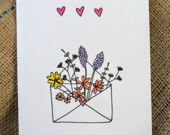 5x7 "Sending Lots of Love" Greeting Card