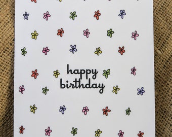 5x7 "Happy Birthday" Greeting Card