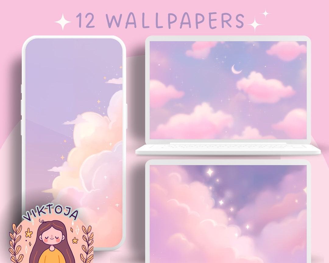 Fondo de pantalla de ensueño en colores pastel, fondo de pantalla de nubes,  fondo de pantalla de estrellas lofi, fondos de pantalla de anime, fondo de  pantalla 4k, fondo de escritorio estético,, image size:1080x864