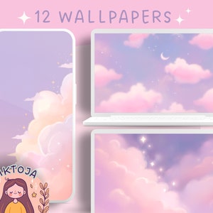 Dreamy pastel wallpaper clouds wallpaper lofi stars wallpaper anime wallpapers 4k wallpaper aesthetic desktop wallpaper cute wallpaper