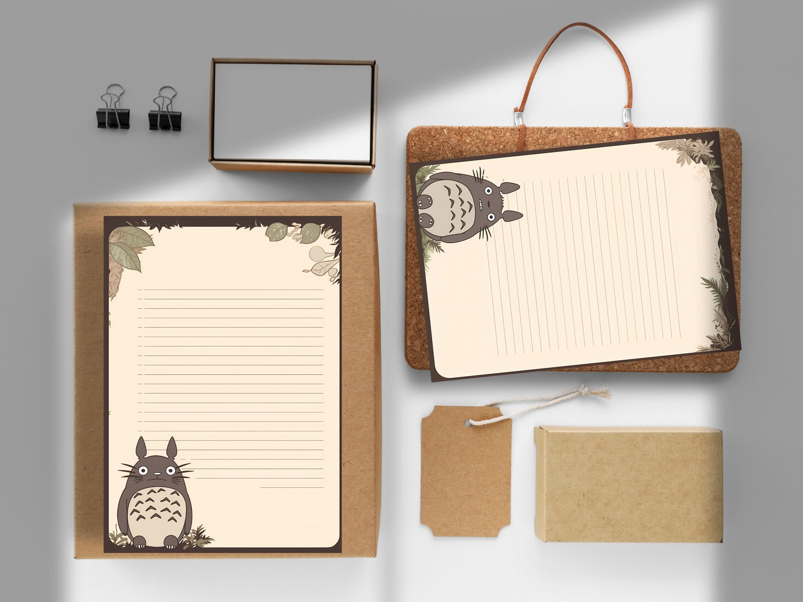 Totoro Stationary Studio Ghibli Printable Kawaii Stationary - Etsy