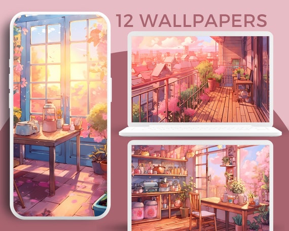 Ghibli Pink Dreamy Wallpaper Meadow Wallpaper Pastel Wallpaper
