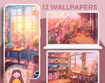 anime pink Dreamy wallpaper meadow wallpaper pastel wallpaper anime wallpapers 4k wallpaper aesthetic desktop wallpaper cute wallpaper