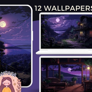 anime purple living Wallpaper purple lockscreen aesthetic wallpaper purple desktop background anim wallpaper dark background cozy wallpaper