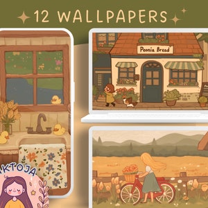 Kawaii cottage Wallpaper pastel wallpaper pink desktop wallpaper gamer girl screensaver kawaii background phone wallpaper cute Lock Screen