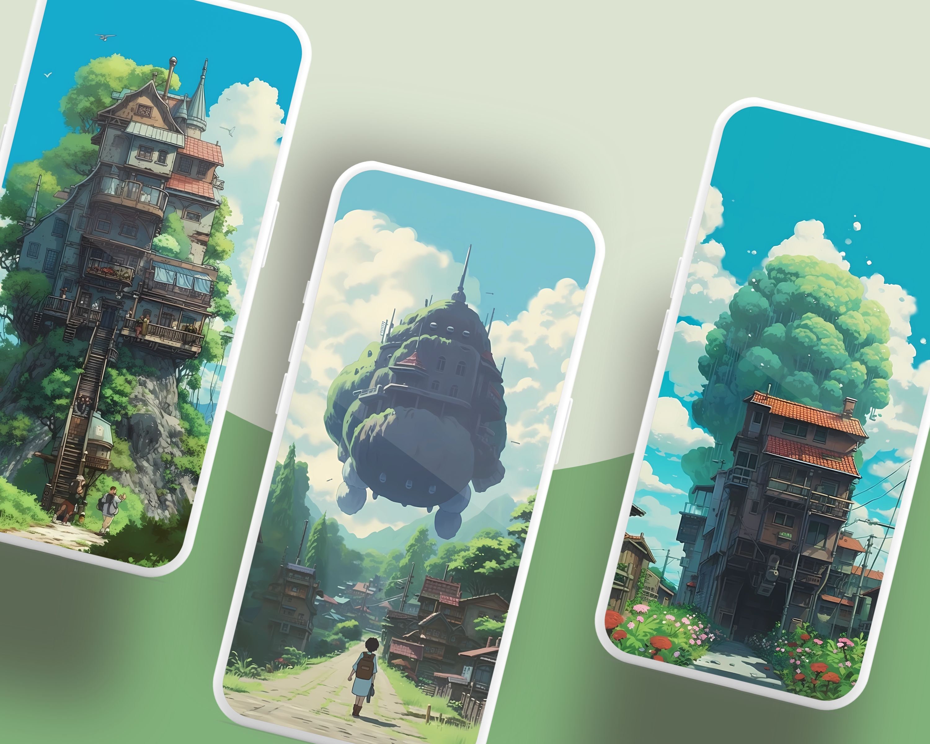 Studio Ghibli Wallpaper Anime Wallpaper Cute Desktop Wallpaper - Etsy