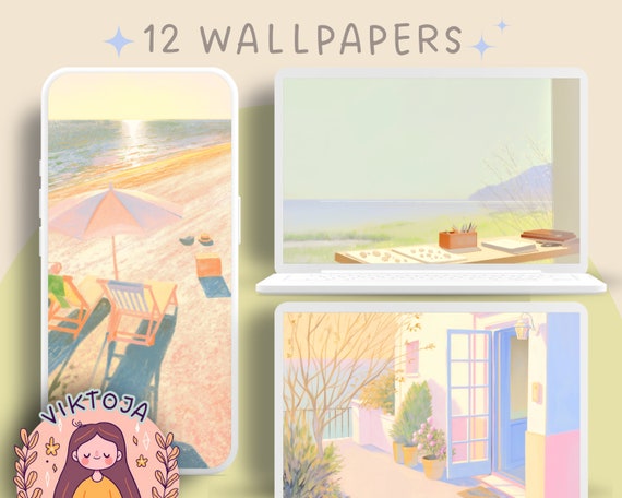 Summer Dream Wallpaper Set: Studio Ghibli Inspired (Digital Download)