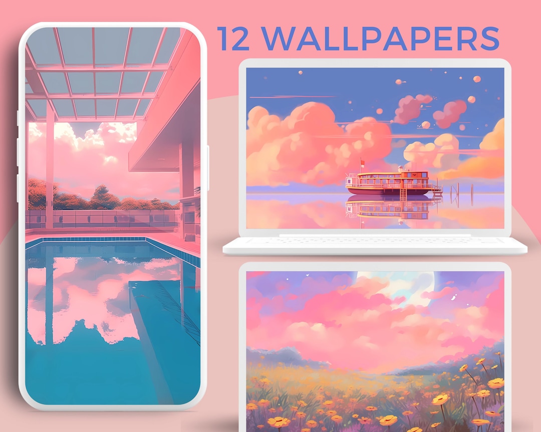 Pink Wallpaper Aesthetic Desktop Wallpaper Dreamy Pastel Wallpaper ...
