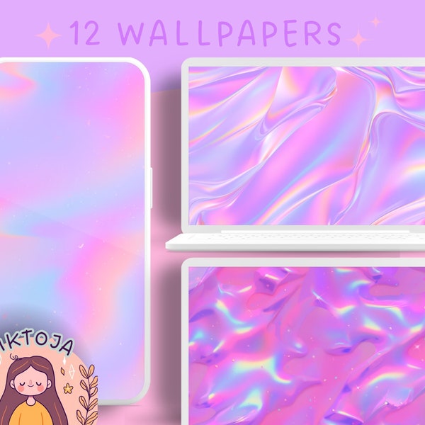 Abstract holographic wallpaper aura wallpaper lofi wallpaper pastel wallpapers 4k wallpaper aesthetic desktop wallpaper cute wallpaper