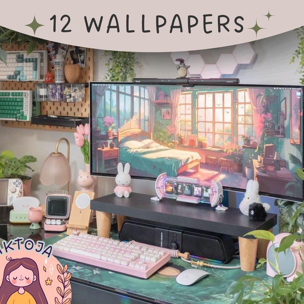 Studio Ghibli wallpaper garden screensaver tablet wallpaper dreamy wallpaper anime printable cute screen saver aesthetic desktop magical jpg