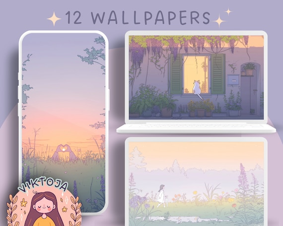 Purple Lilac Wallpaper, Desktop Background (Digital Download