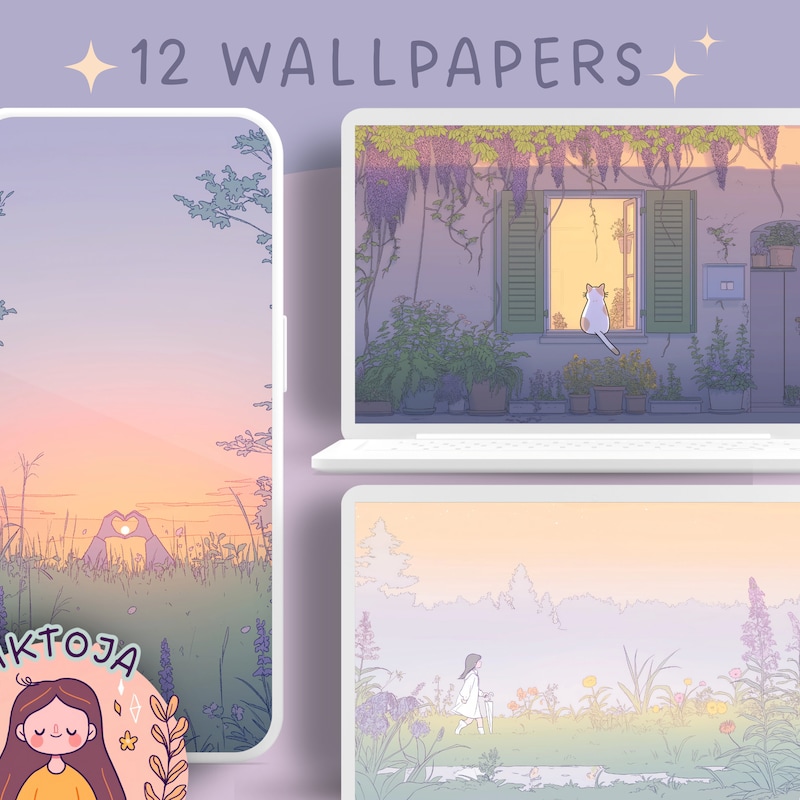 Pastel Lilac Wallpaper - Etsy