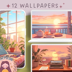 lofi morning wallpaper Lofi pastel anime wallpaper lofi twitch overlay lofi sun rise wallpapers Lofi overlays lofi stream overlay 4k