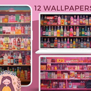 lofi pink wallpaper Japanese sodas wallpaper lofi pink aesthetic iOS wallpapers Lofi overlays lofi art print lofi 4k wallpaper Japanese