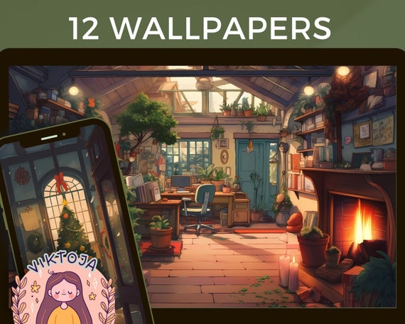 Studio Ghibli Christmas Wallpaper: Anime Mobile & Desktop Backgrounds (Digital Download)