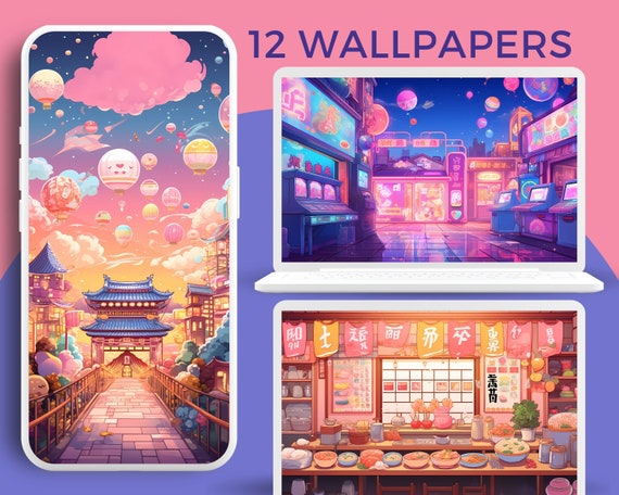 10 Cell Phone Wallpaper, Smartphone Wallpaper, Anime iPhone Wallpaper,  Android Wallpaper, Cozy, Pastel, Aesthetic , Anime Wallpaper