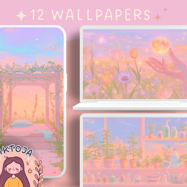 Dream world pastel wallpaper meadow wallpaper lofi wallpaper anime wallpapers 4k wallpaper aesthetic desktop wallpaper cute wallpaper