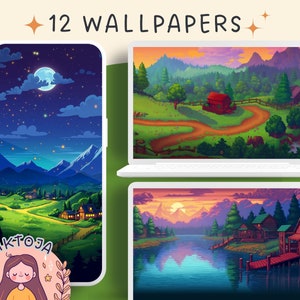 Stardew valley Wallpaper phone wallpaper Stardew valley desktop wallpaper cute screensaver kawaii background phone wallpaper Lock Screen