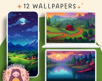 Stardew valley Wallpaper phone wallpaper Stardew valley desktop wallpaper cute screensaver kawaii background phone wallpaper Lock Screen