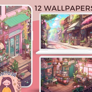 Cozy shops Wallpaper pastel wallpaper pink desktop wallpaper lofi screensaver kawaii background phone wallpaper cute Lock Screen