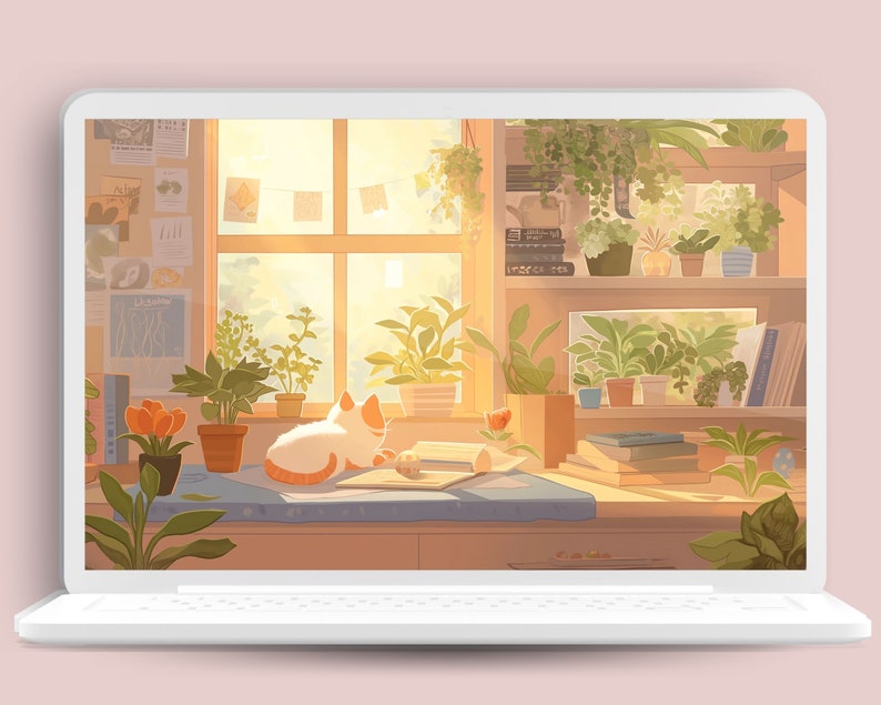 Spring Cats 1 Wallpaper Plants Wallpaper Books Cozy Wallpaper Desktop