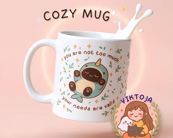 Affirmation Cat Mug: Kawaii Gift