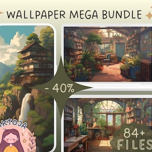 Ghibli wallpaper MEGA bundle anims screensaver tablet anime wallpaper cozy anime background cute screen saver aesthetic desktop wallpaper