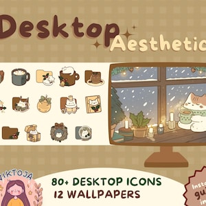 Kawaii Natale gatto 2 carta da parati carta da parati festiva estetica accogliente Carta da parati vacanza desktop kawaii icona carta da parati desktop organizzatore