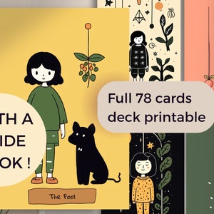 78 card tarot deck printable quirky 78 cards tarot deck printable tarot deck digital tarot boho tarot cards deck modern which tarot cards