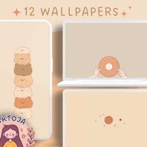 Pale minimalist wallpaper desktop wallpapers mac kawaii cute Wallpaper laptop background beige wallpaper macbook background boho