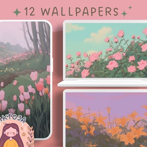 Flower wallpaper meadow wallpaper pastel wallpaper anime wallpapers 4k wallpaper aesthetic desktop wallpaper cute wallpaper