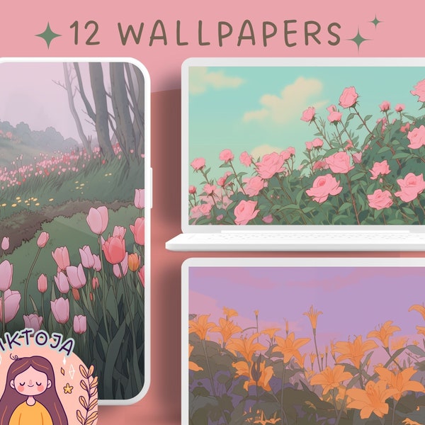 Flower wallpaper meadow wallpaper pastel wallpaper anime wallpapers 4k wallpaper aesthetic desktop wallpaper cute wallpaper