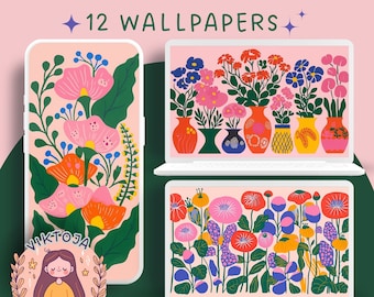 Graphic Floral desktop wallpaper art desktop wallpapers aesthetic Laptop Wallpaper cute background flower wallpaper macbook background