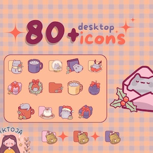 Christmas cat 1 icons cozy desktop aesthetic desktop holiday icons custom icons cozy aesthetic icons kawaii icons cute desktop aesthetic