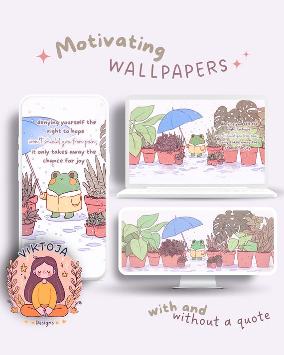 Frog Wallpaper | Pastel Phone & Desktop Backgrounds (Digital Download)