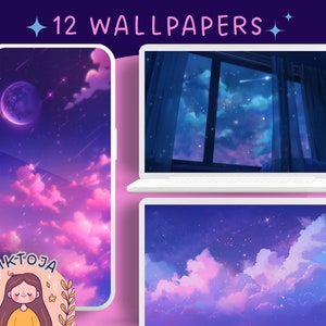 Dark sky wallpaper kawaii wallpaper lofi wallpaper anims wallpapers 4k wallpaper aesthetic desktop wallpaper cute wallpaper galaxy